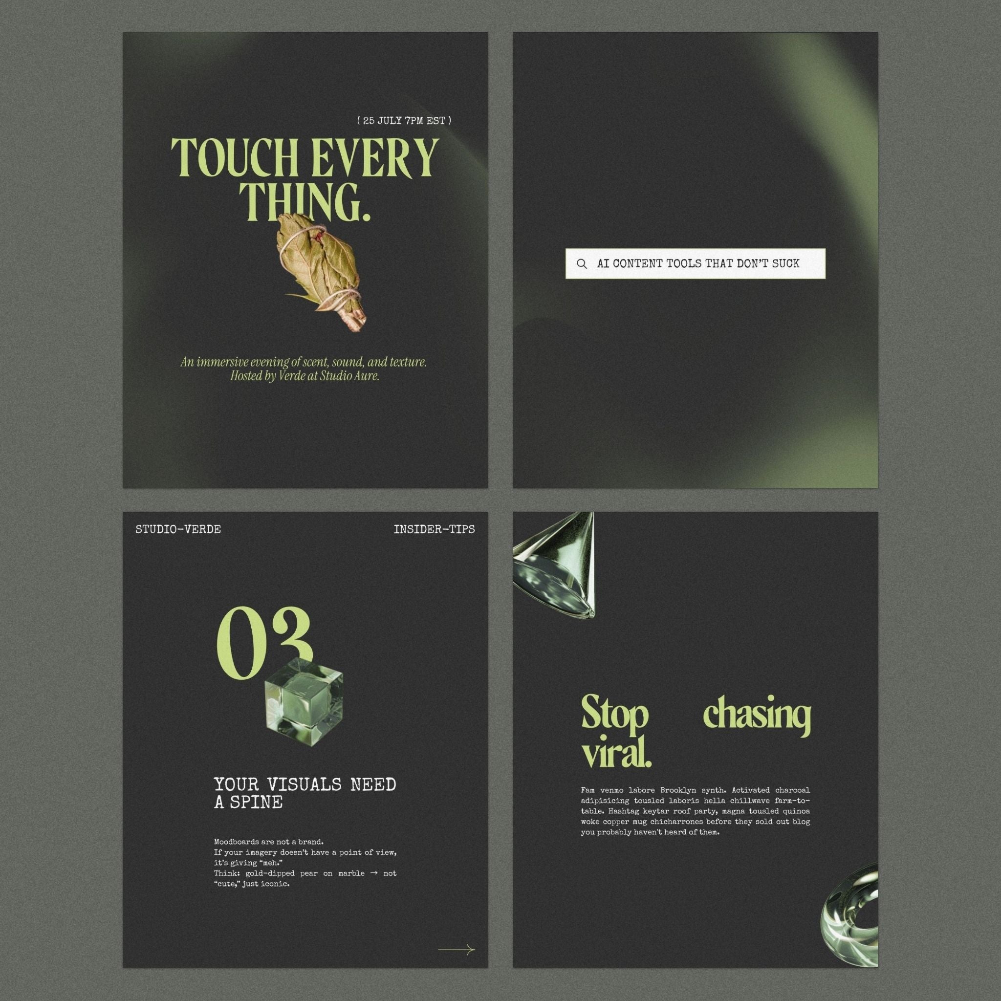 Verde Instagram Pack
