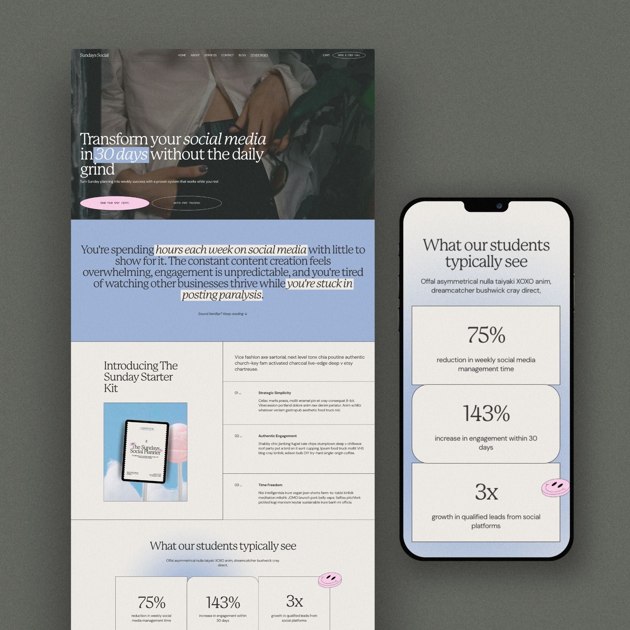 Sundays Website Template